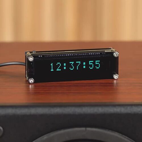 Reloj VFD Pantalla en Tiempo Real Página Abatible Reloj WIFI Cronometraje Calibración Automática - Vídeo 1 de 1