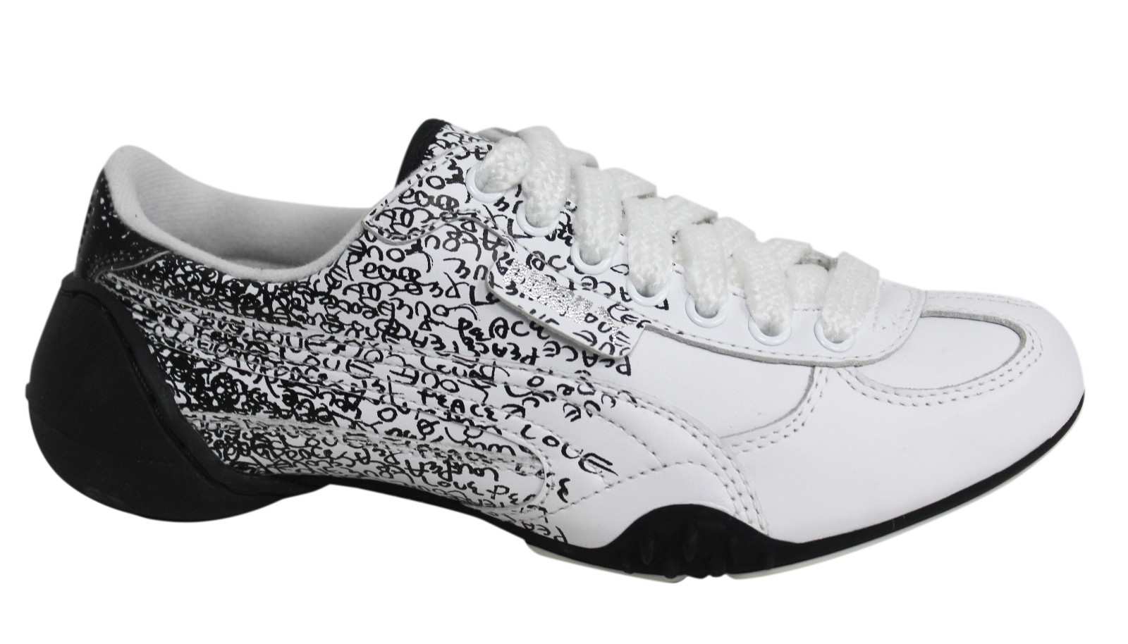 Puma My 9 Love & Peace White Leather Lace Up Mens Trainers 346351 02 U26 Puma My 9 Love & Peace White Leather Lace Up Mens Trainers 346351 02 U26