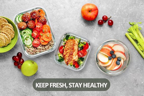 24-Pc Glass Food Storage Containers Set Airtight Snap Lock Lids Meal Prep - Picture 6 of 11