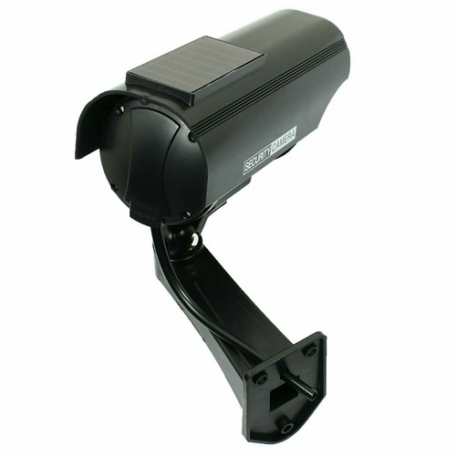 4X Solar Powered Dummy Surveillance Security Camera CCTV LED Record Light -Black - Picture 8 of 8