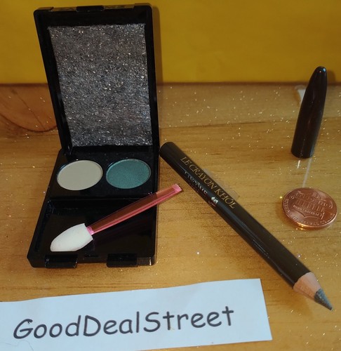 LANCOME Travel Size Crayon KOHL + Colour Focus eye shadow Duo Sage/Montage RARE  - Picture 1 of 5