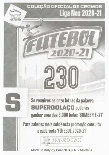 230 ANDERSON OLIVEIRA # BRAZIL PORTIMONENSE.SC STICKER PANINI FUTEBOL 2021 - Picture 2 of 2