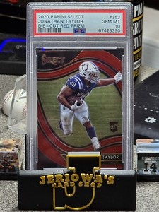 2020 Panini Select Die-Cut Red Prizm "Colts" Jonathan Taylor #353 PSA 10