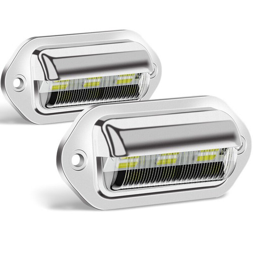 2X Universal LED License Plate Tag Light White Lamp For Truck Trailer RV Van SUV - Picture 4 of 12