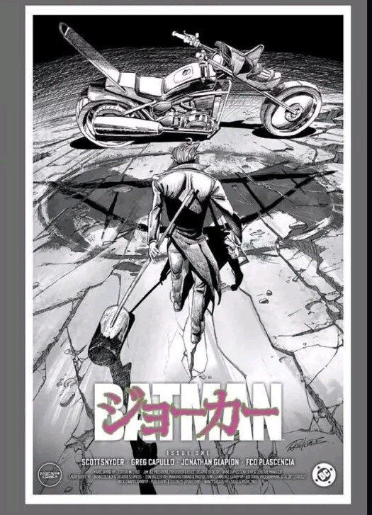 Akira Homage Absolute Batman Joker B&W Inked Megacon Variant Akira Homage Absolute Batman Joker B&W Inked Megacon Variant