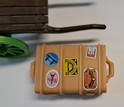 Playmobil Gepäckwagen Reisekoffer 5503 Gepäckträger Rosa Serie Puppenhaus #E913 - Bild 3 von 4