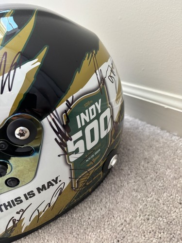 2025 INDY 500 FULL FIELD SIGNED HELMET 109TH INDIANAPOLIS ALEX PALOU LARSON +31 - Picture 5 of 9