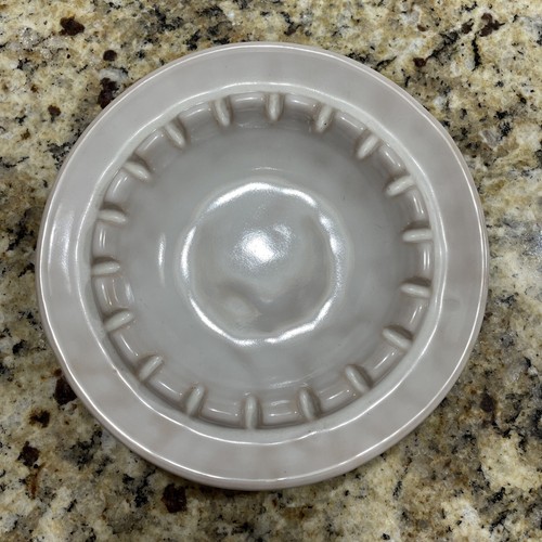 VTG Italian Pottery Ashtray Mid Century Modern White Glaze Ceramic 6.25” PV - Picture 6 of 9