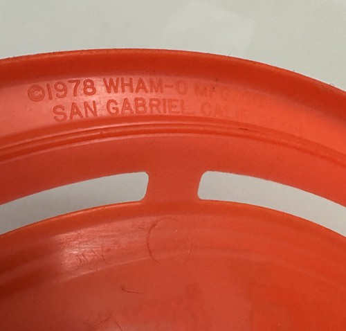 Vintage 1978 Frisbee G-70 Orange Ring By Wham-O Co. San Gabriel California - Picture 6 of 6