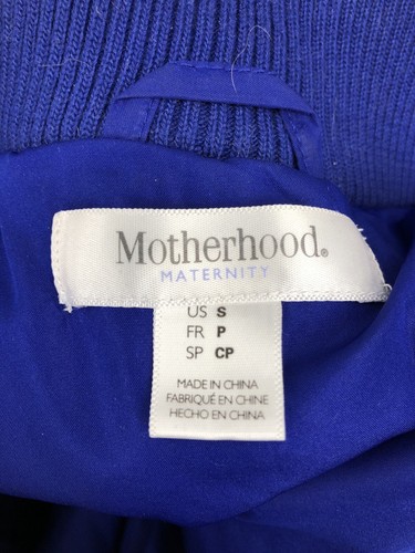 Motherhood Maternity Quilted Puffer Vest Full Zip Snap Blue Small - Picture 4 of 4
