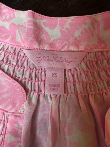 Lilly Pulitzer Elsa Top Silk XS Pink C1 NWOT - Picture 4 of 9