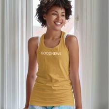 GOODNEWS FemaleTank-Simple Minimal Printed One Liner
