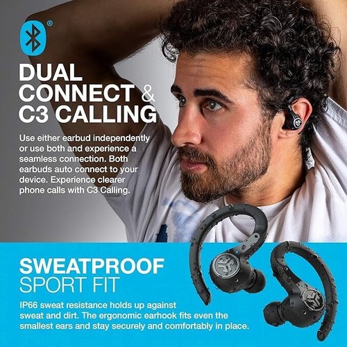 Auriculares Bluetooth JLab Epic Air Sport ANC True Wireless, IP66 a prueba de sudor, 15 horas - Imagen 4 de 4