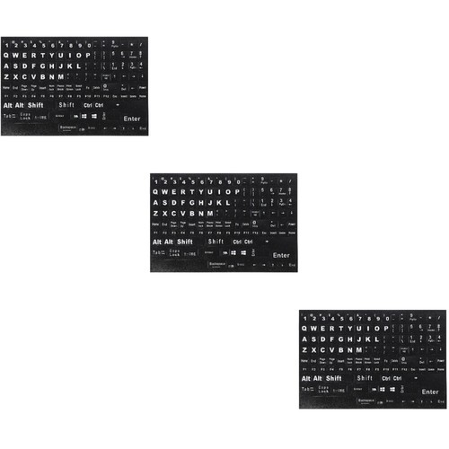 3 Sheets Tastaturaufkleber Englische Buchstaben Tastatur-Aufkleber Ersatz - Afbeelding 4 van 9