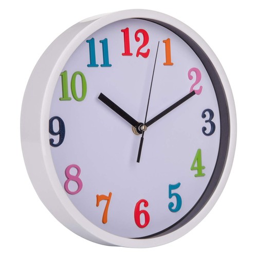 10 Inch Colorful Kid Wall Clock Silent Non Ticking Quartz Battery Operated Decor - Picture 3 of 7