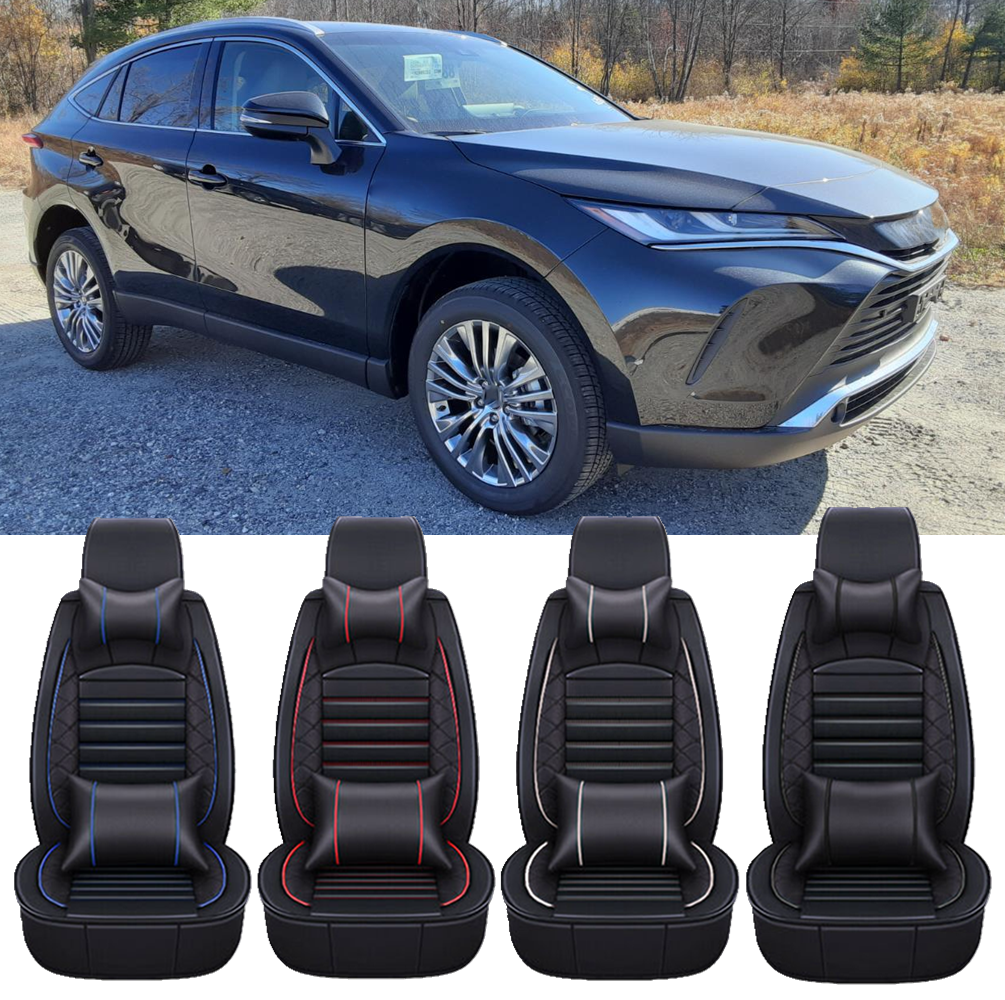For Toyota Venza Car Seat Covers Full Set 2/5-Seater Cushion Luxury PU ...