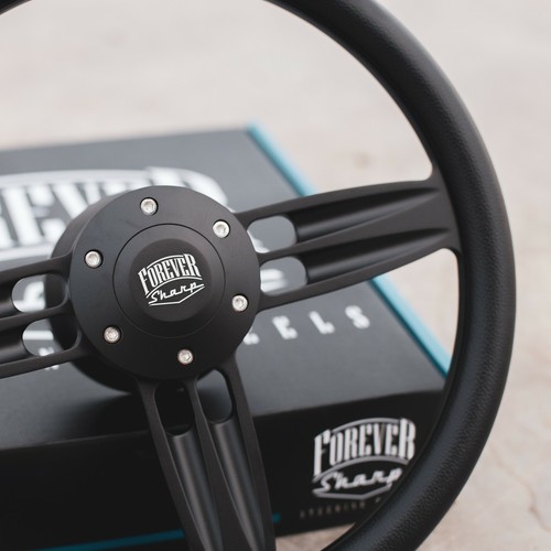 14" Double Barrel Style Steering Wheel Matte Black CHEVY GM TRUCKS - Bild 3 von 12