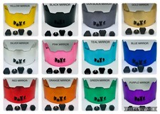 15 Full Size Chrome Mirror Football Helmet Visors, With Clips,DISPLAY ONLY