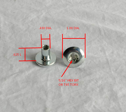 Trailer Latch Truss Barrel Nut Dome Head 8 PCS 5/16″-18 Full Pass Thru - Picture 2 of 2