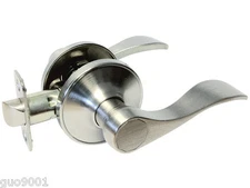 Passage Satin Nickel Lever Handle Door Lock Knob closet hallway Brushed 838DC