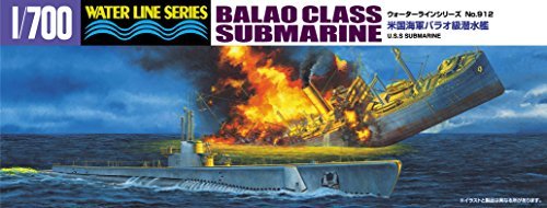 Kit Modelo Plástico Submarino Clase Balao Marina de los Estados Unidos Aoshima 1/700 de Japón NUEVO - Imagen 3 de 6