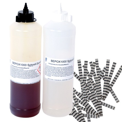 Sanierharz Schnellreparaturharz Gießharz 30 Estrichklammern 600 ml Vergußharz - Bild 2 von 9