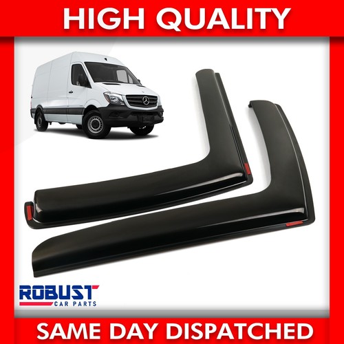 2X WIND RAIN SUN GUARD DEFLECTORS L SHAPE FOR MERCEDES-BENZ SPRINTER (2007-2018) - Picture 1 of 13