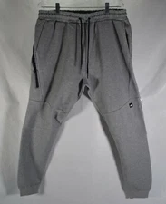 Wndrr Mens Jogger Gray Zip Pocket Gray Pants 2XL