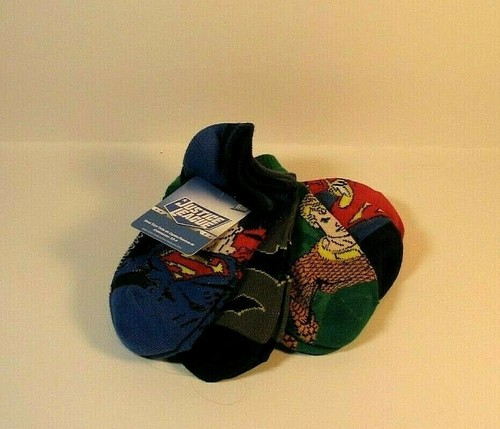 Boys Justice League Socks 6 Pair Shoe Size 10-4 NWT - Picture 3 of 3