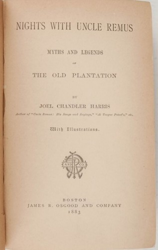 NIGHTS WITH UNCLE REMUS ~ Joel Chandler Harris ~ Scarce 1883 1st Edition - Picture 2 of 19