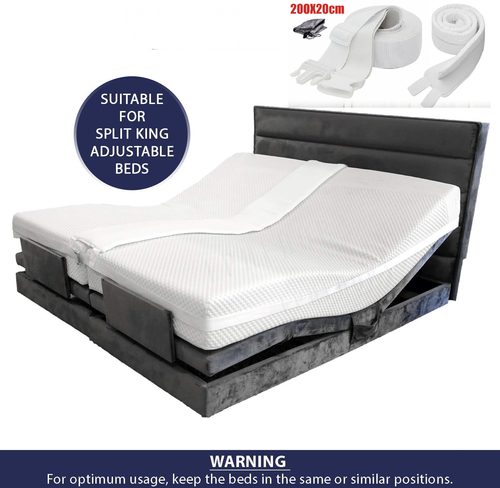 200X20CM Extra Wide Bed Bridge Connector Twin to King Converter Kit with Strap - Picture 2 of 18