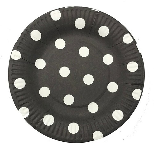 Party Plates Dot 9" Round Birthday Party Events Catering 10pc - Picture 8 of 10