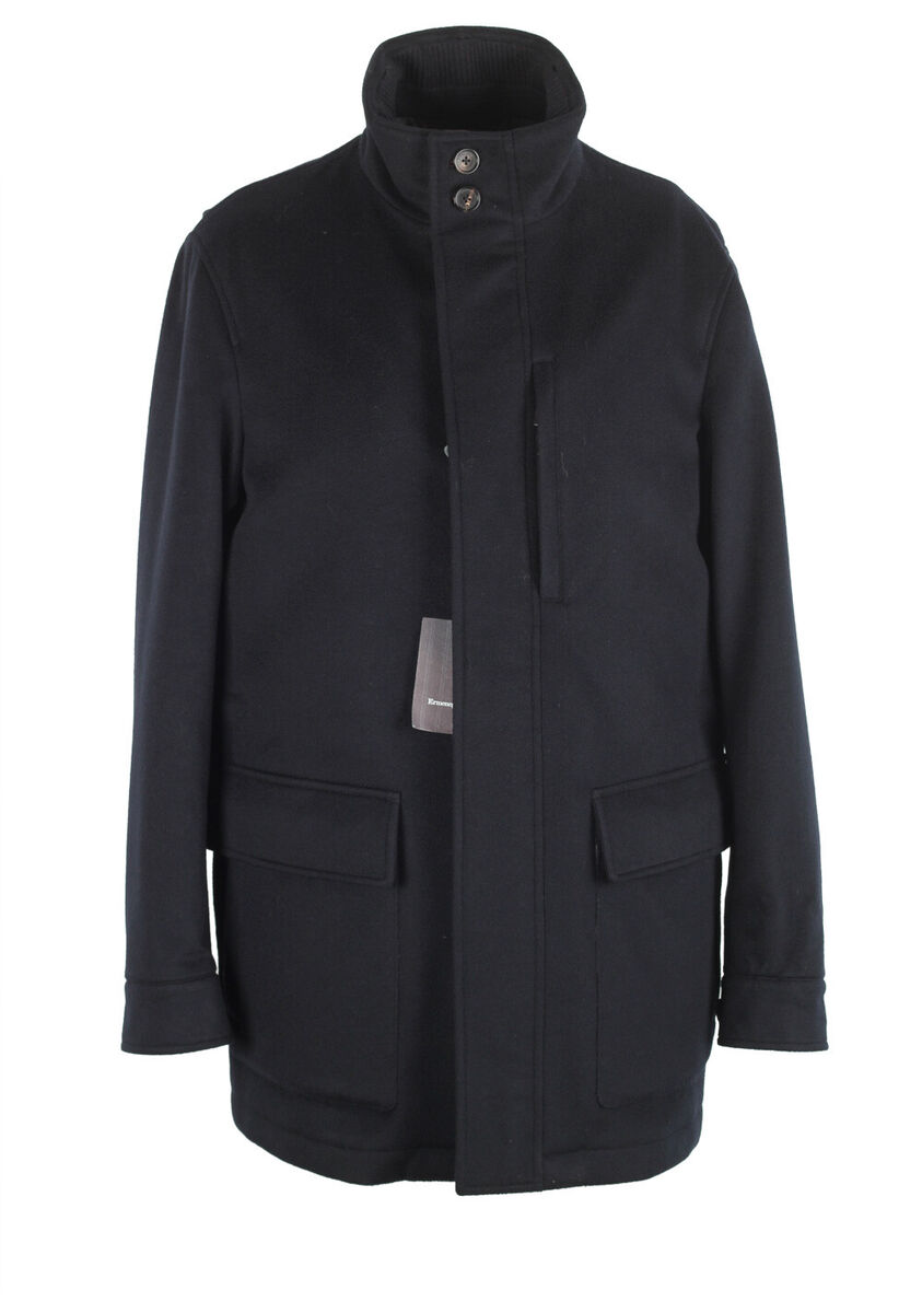 ZEGNA Blue Oasi Cashmere Elements Over Coat Size 48 / 38R ZEGNA Blue Oasi Cashmere Elements Over Coat Size 48 / 38R