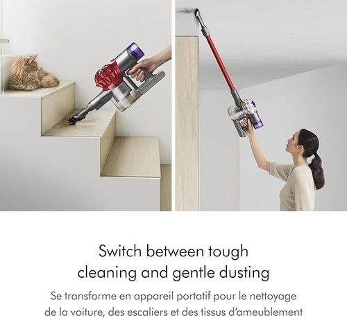 New- Dyson V8 Origin Stick Vacuum Cleaner - Gray/Purple/Red (400493-01) - Picture 4 of 4