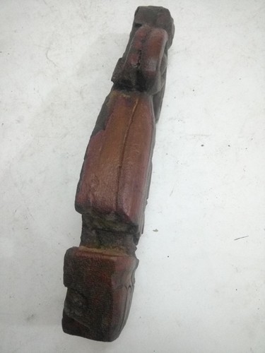 Vintage Rare Old Indian Wooden Hand Carved Lady Statue Decorative Putali - Picture 9 of 9