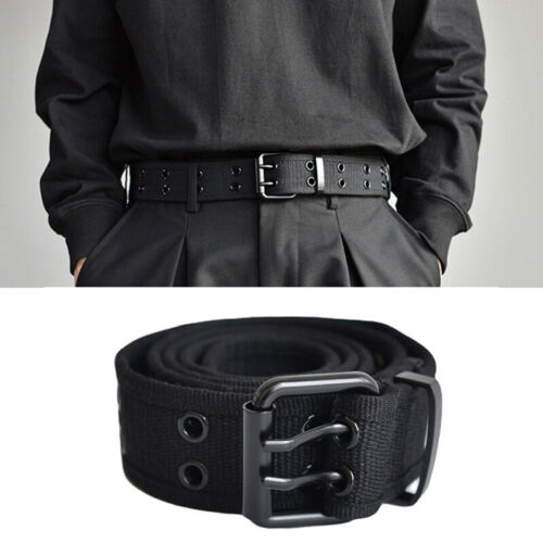 Unisex Tela Cintura Doppio Perno Fibbia Tessitura Girovita Intrecciato ☽