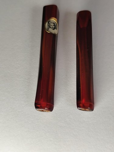 Zwei alte alte Vintage Kirsch Bernstein Bakelit Zigarettenetui - Bild 3 von 11