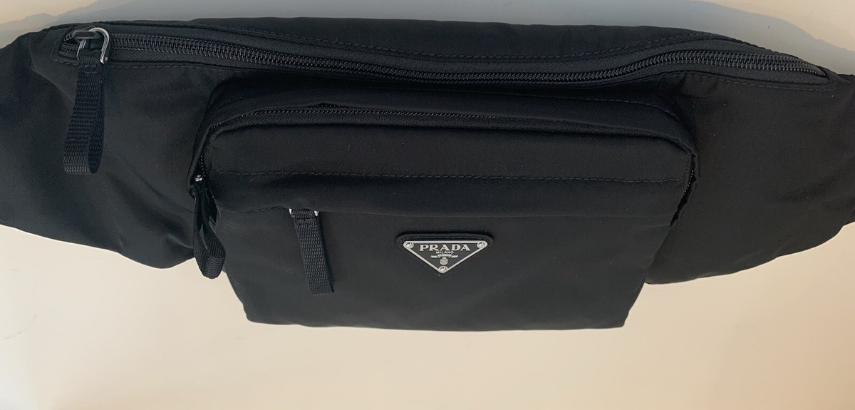 New PRADA Tessuto Belt Cross Body Bag Triangle Logo Auth New PRADA Tessuto Belt Cross Body Bag Triangle Logo Auth