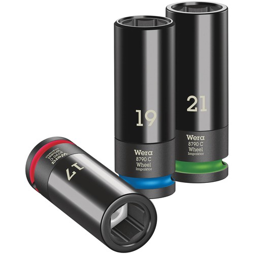 Wera Impaktor 3 Piece 1/2" Drive Hexagon Impact Wheel Socket Set - Picture 2 of 7