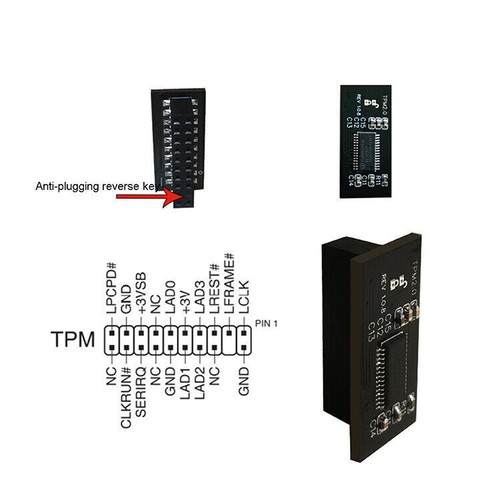 TPM 2.0 Security Module LPC 12Pin/14Pin/ 20Pin for GIGABYTE GC-TPM20 Platform - Picture 9 of 9