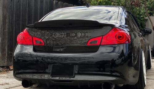 For Infiniti G35 G25 G37 Q40 2007-15 Sedan 4DR Carbon Duckbill Rear Spoiler Lip - Picture 9 of 11