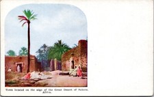 Postcard Town located on the edge of the Great Desert of Sahara, Africa