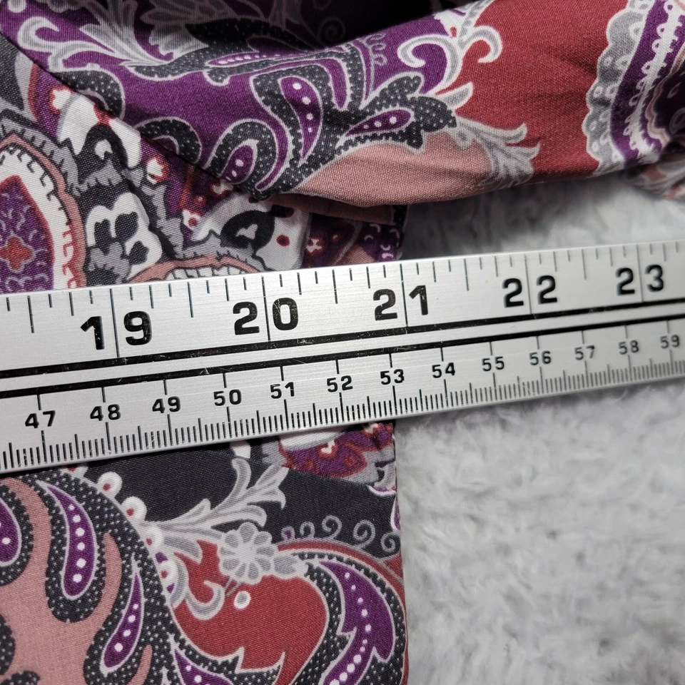 Camisa Blair Mujer Mediana Púrpura Roja Pailey Floral Abotonada Manga Larga Foto 3 de 4