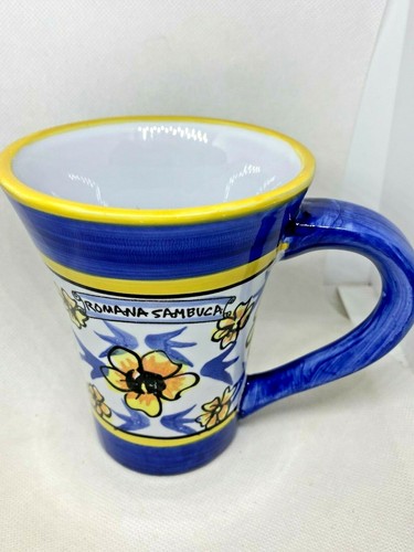 Taza Romana Sambuca flores azules y amarillas - Imagen 4 de 4