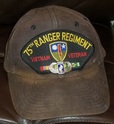 ARMY 75TH RANGER VIETNAM USA RIBBON EMBROIDERED PATCH MILITARY HAT CAP