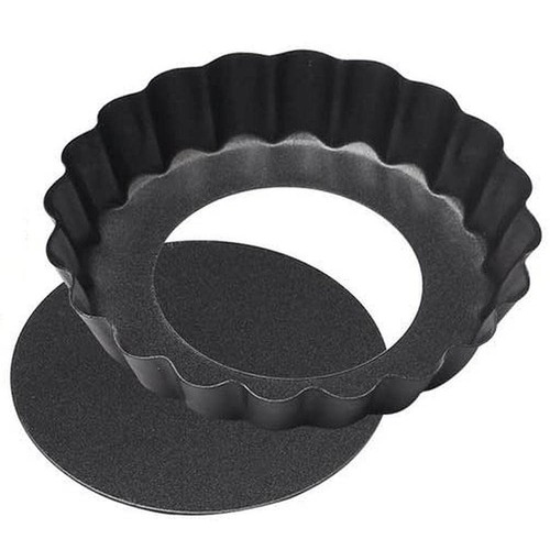 Large or Small / Mini Round Non Stick Loose Bottom Bottomed Flan Tart Quiche Tin - 第 4/8 張圖片