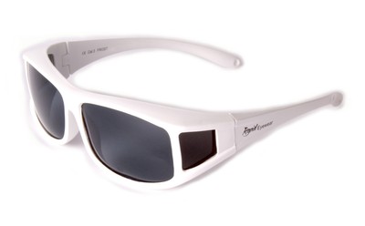 SOVRAOCCHIALI DA SOLE Bianchi polarizzati: sopra occhiali da vista per  guida ecc | eBay
