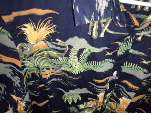 Urban Pipeline Hawaiian Aloha XXL Shirt Dinosaurs Brachiosaurus 2003 - Picture 3 of 5