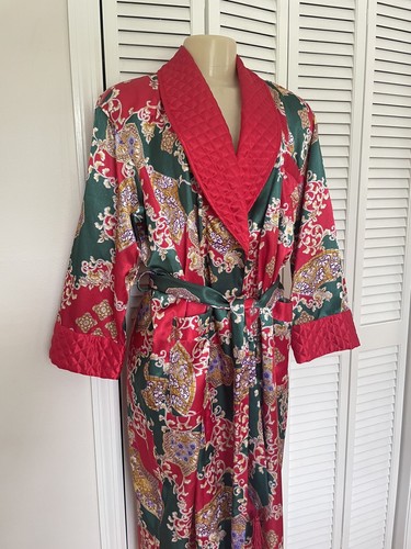 Vestido de baño vintage Victoria's Secret con etiqueta dorada kimono corbata satinada S Y2K - Imagen 8 de 9