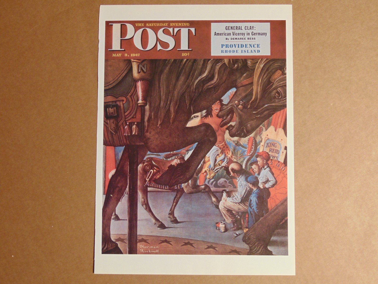 The Saturday Evening Post May 3,1947  (REPRINT) Norman Rockwell (COVER ONLY)
